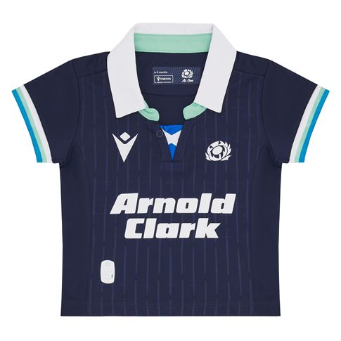 Scotland Baby Home Rugby Shirt 2025 - Front Scotland Baby Home Rugby Shirt 2025 - Front