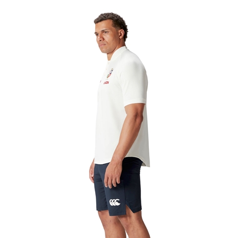 British and Irish Lions Mens Polo Cream - Model Side