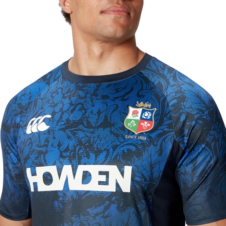 British and Irish Lions Mens Super Light Training T-Shirt Navy - Model Crest