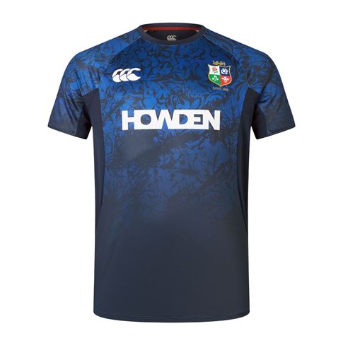 British and Irish Lions Mens Super Light Training T-Shirt Navy - Front British and Irish Lions Mens Super Light Training T-Shirt Navy - Front
