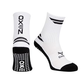 OXEN Adults Grip Socks - White/Black