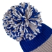 Big Bobble Beanie Hat Blue & Grey - Pom Pom 