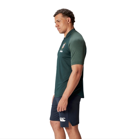 British and Irish Lions Mens Polo Green - Model Side British and Irish Lions Mens Polo Green - Model Side