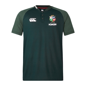 British and Irish Lions Mens Polo Shirt Green - Front