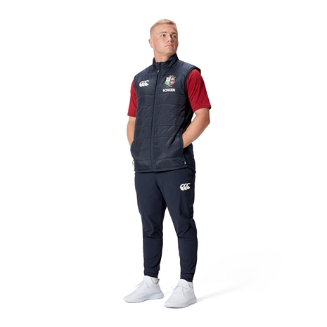 British and Irish Lions Mens Microlight Gilet Navy - Full Body Image