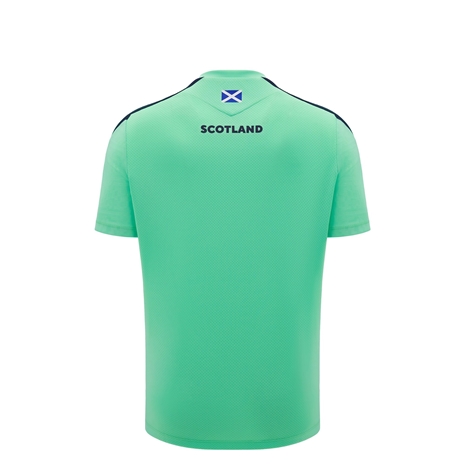 Scotland Junior Poly Shirt -Green - Short Sleeve - 2025 - Back
