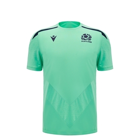 Scotland Junior Poly Shirt -Green - Short Sleeve - 2025 - Front