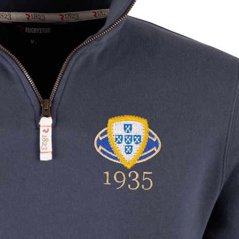 R1823 Portugal 1935 Quarter Zip Top - Petrol Blue