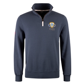 R1823 Portugal 1935 Quarter Zip Top - Petrol Blue