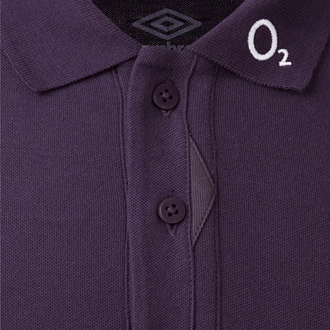 England Mens Polo T-Shirt - Nightshade - 2025 - Buttons