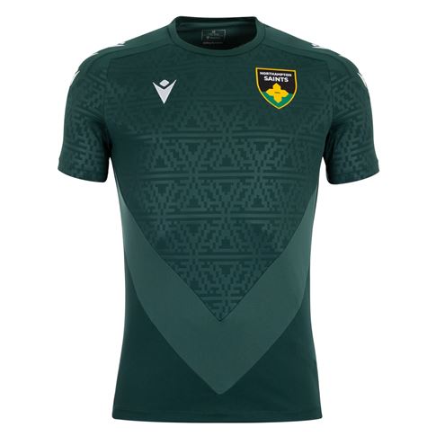 Northampton Saints Mens Training Dry T-Shirt - 2025 - Front Northampton Saints Mens Training Dry T-Shirt - 2025 - Front