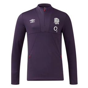 England Mens 1/2 Zip Fleece - Nightshade - 2025 - Front