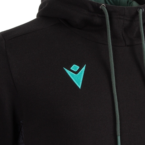 Connacht Mens Hoodie Black - 2025 - Macron