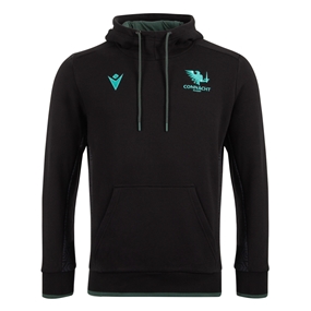 Connacht Mens Hoodie Black - 2025 - Front