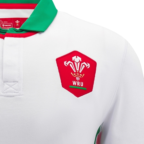 Wales Mens Away Cotton Rugby Shirt - Long Sleeve 2025 - WRU