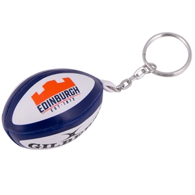 Gilbert Edinburgh Rugby Ball Keyring - Front