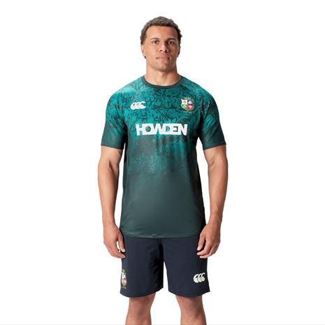 British and Irish Lions Mens Super Light Training T-Shirt Green - Model Front