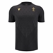 Wales Mens Poly Training Shirt - Black - Short Sleeve -2025 - Front 