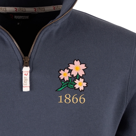 R1823 Japan 1866 Quarter Zip Top - Petrol Blue