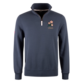 R1823 Japan 1866 Quarter Zip Top - Petrol Blue