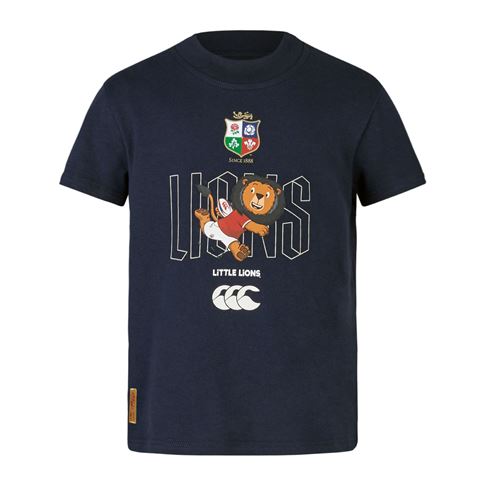 British and Irish Lions Infant Little Lions T-Shirt Navy - Front British and Irish Lions Infant Little Lions T-Shirt Navy - Front