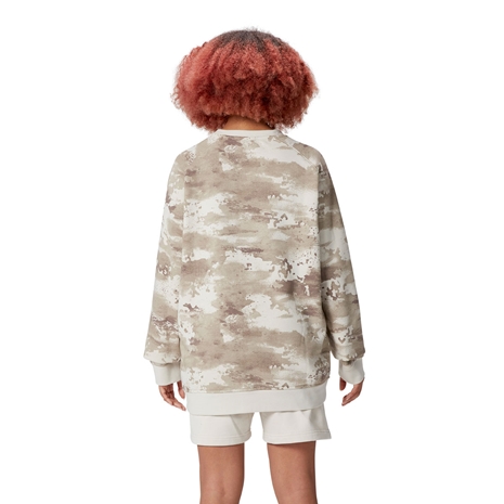 British and Irish Lions Mens Camp Crew Jumper - Taupe - Model Back