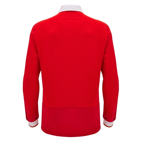 Wales Mens Cotton Home Rugby Shirt - Long Sleeve 2025 - Back