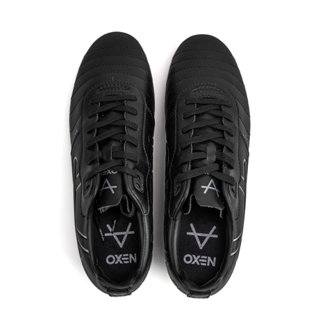 Oxen Kids Raptor Pro firm Ground Rugby Boots-Black/Silver - Top