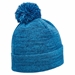 Scotland Adults Pom Pom Beanie - Navy Melange 2025 - Back  Scotland Adults Pom Pom Beanie - Navy Melange 2025 - Back