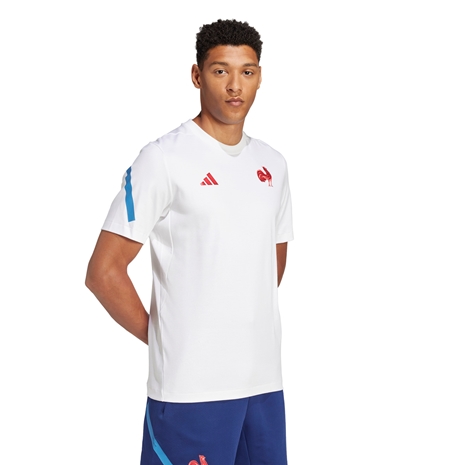 France adidas Mens Travel T-Shirt - White 2024 - Model Walking