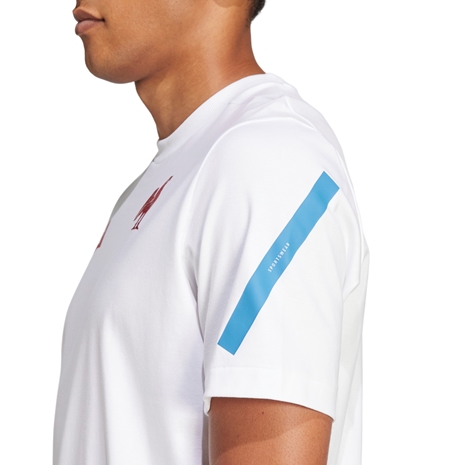 France adidas Mens Travel T-Shirt - White 2024 - Model Sleeve