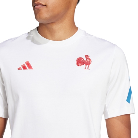 France adidas Mens Travel T-Shirt - White 2024 - Model Chest