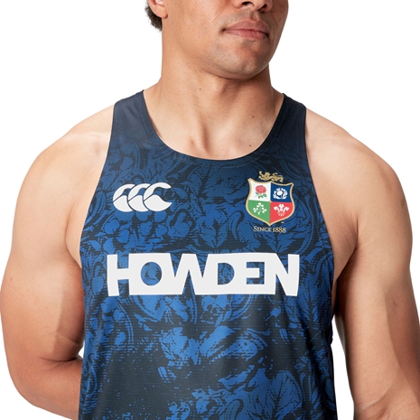British and Irish Lions Mens Singlet Navy - Model Close-up