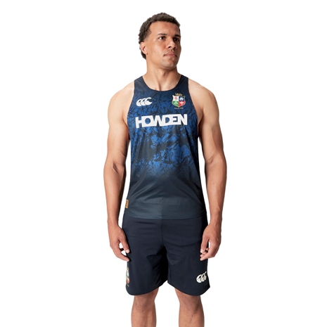 British and Irish Lions Mens Singlet Navy - Model Front