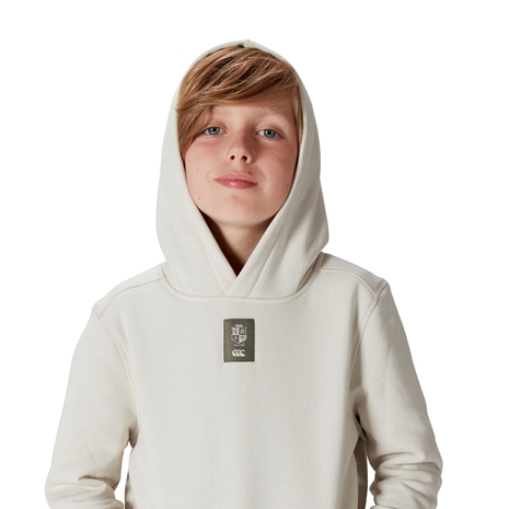 British and Irish Lions Outback Junior Fleece Hoody - Natural - Model Front Half