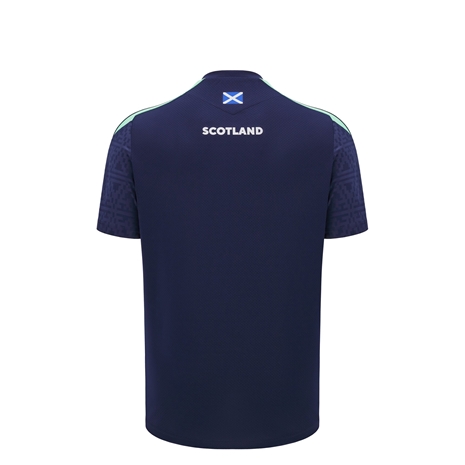 Scotland Junior Poly Shirt - Navy - Short Sleeve - 2025 - Back