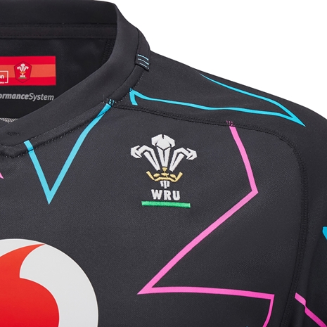 Wales Kids Away Pathway Rugby Shirt-Black 2025 - WRU