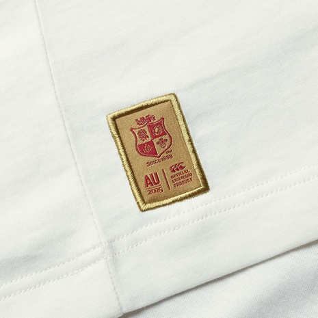 British and Irish Lions Mens Cotton T-Shirt Cream - Official Product