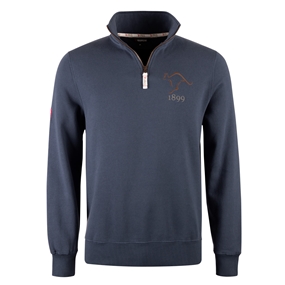 R1823 Australia 1899 Quarter Zip Top - Petrol Blue