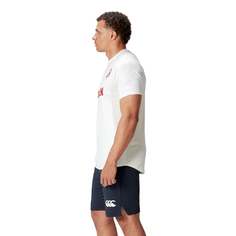 British and Irish Lions Mens Super Light Training T-Shirt Cream - Model Side