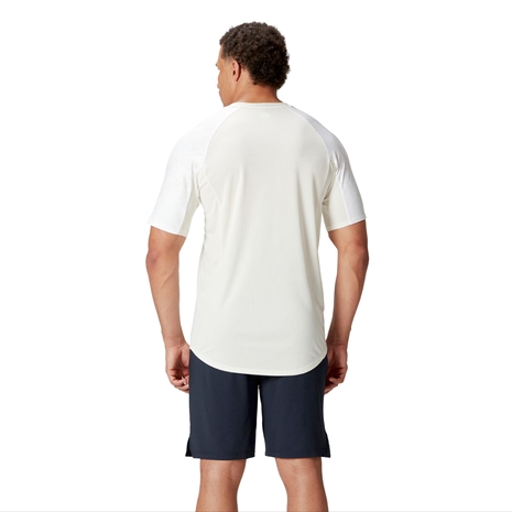 British and Irish Lions Mens Super Light Training T-Shirt Cream - Model Back