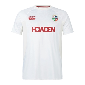 British and Irish Lions Mens Super Light Training T-Shirt Cream - Front