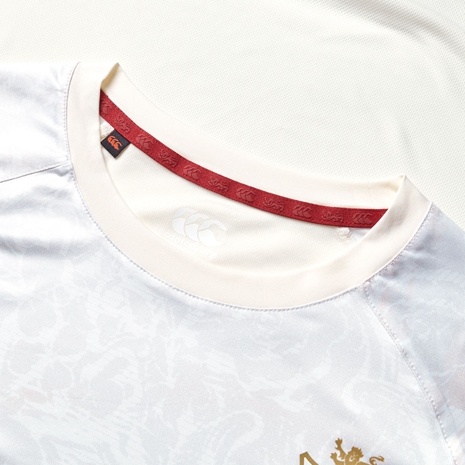 British and Irish Lions Mens Super Light Training T-Shirt Cream - Neck