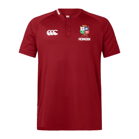 British and Irish Lions Mens Polo Shirt Red - Front