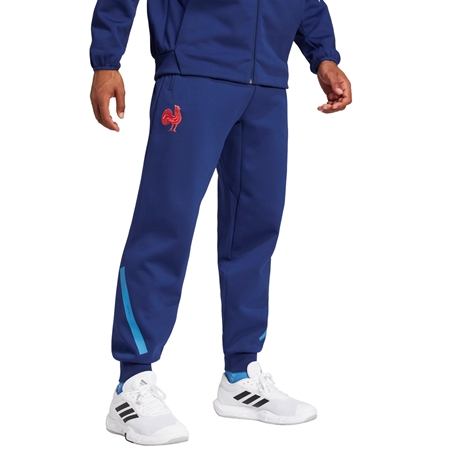 France adidas Mens Travel Pant - Dark Blue 2024 - Model Walking