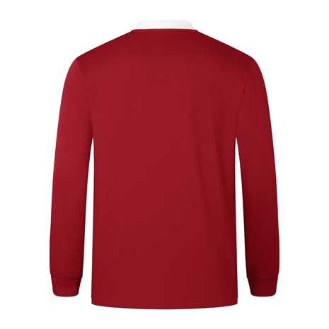 British and Irish Lions Adults Long Sleeve Classic Rugby Shirt - Red - Back