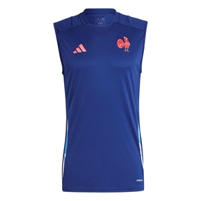 France adidas Mens Singlet - Dark Blue 2024 - Front