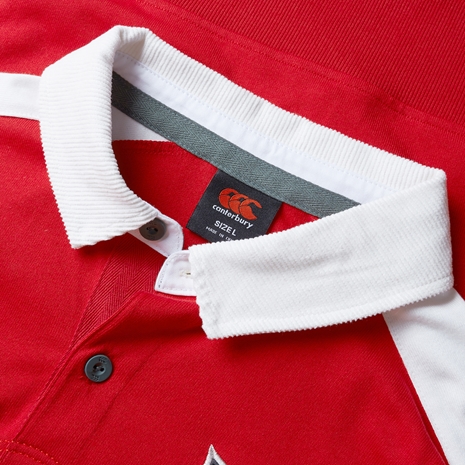 lions mens heritage rugby shirt - detail