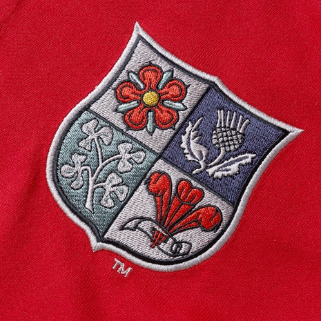 lions mens heritage rugby shirt - detail