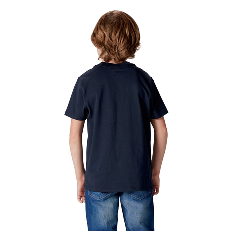 British and Irish Lions Junior Cotton T-Shirt Navy - Model Back